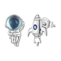925 Sterling Silver Plated Moonstone Earrings with CZ for Women