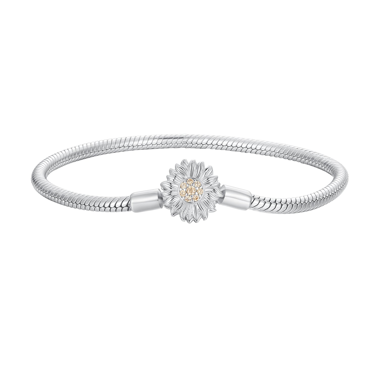 925 Sterling Silver Pavé Setting CZ Bracelet for Women - 17.0 Size, 170mm Length, 3mm Chain Thickness