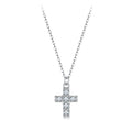 925 Sterling Silver Moissanite Pendant Necklace 40+5cm for Women