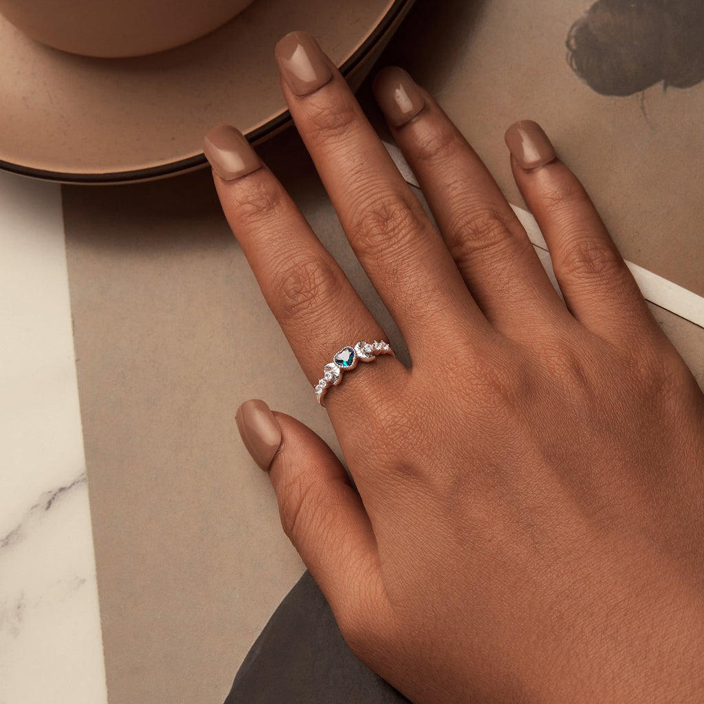 925 Sterling Silver Ring with Pavé Setting CZ, Size 7.0, Women’s Jewelry
