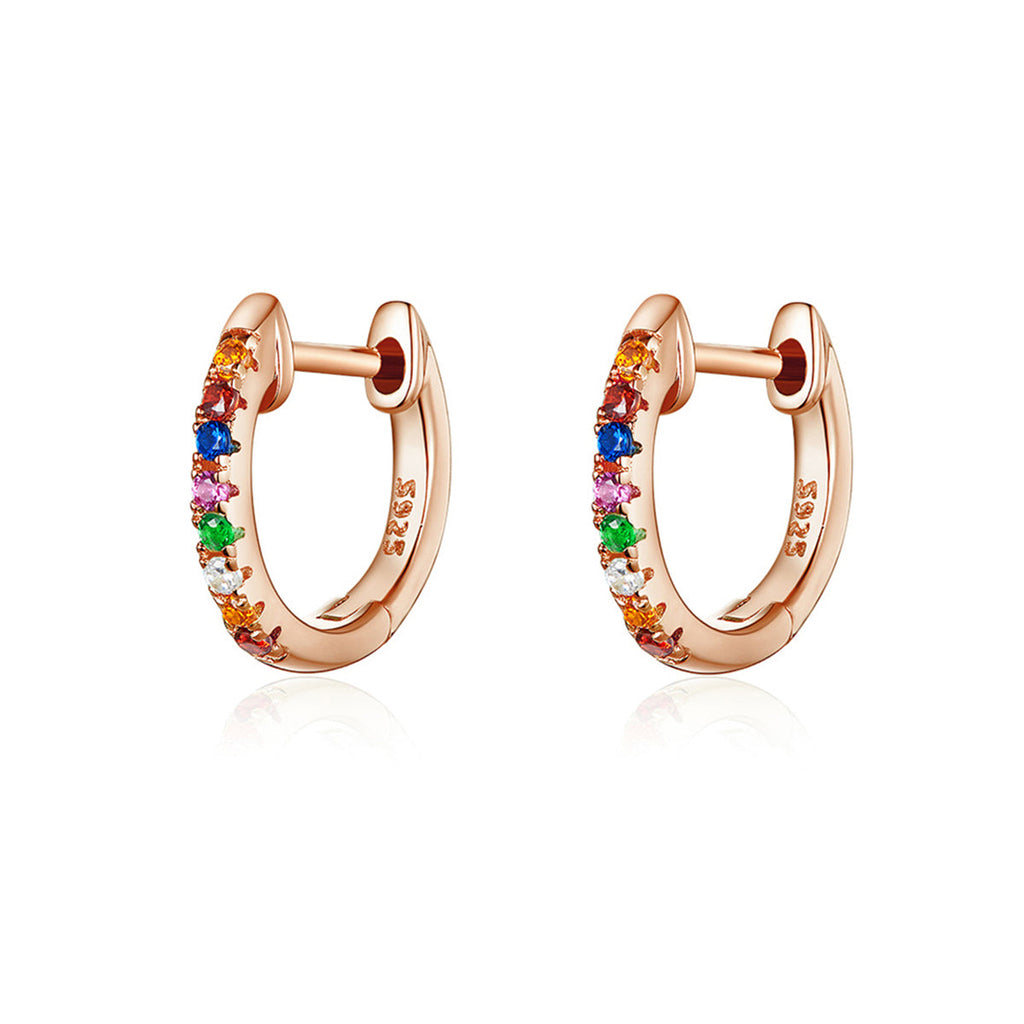 S925 Sterling Silver Earrings with CZ Pave Setting