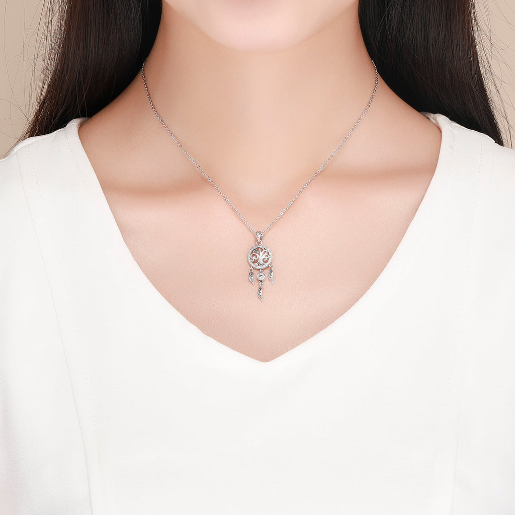 925 Sterling Silver Necklace 36-45cm with Pendant for Women