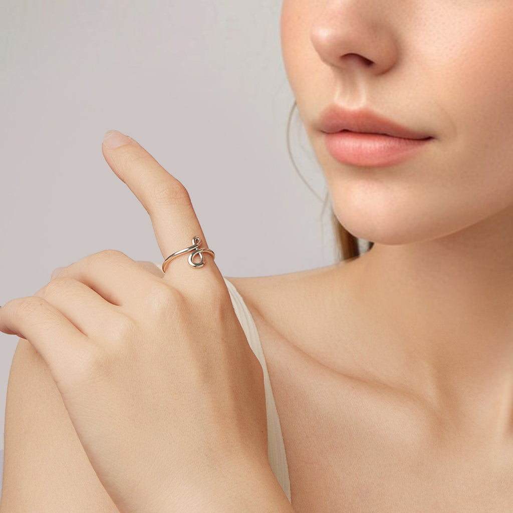 925 Sterling Silver Oxidized Silver 0.16 cm Ring