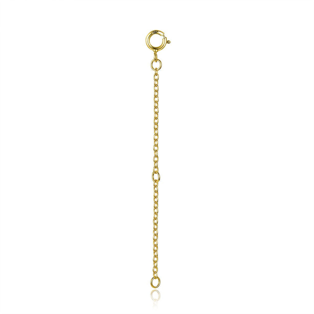 925 Sterling Silver + Plated Platinum 10cm Extension Chain Necklace