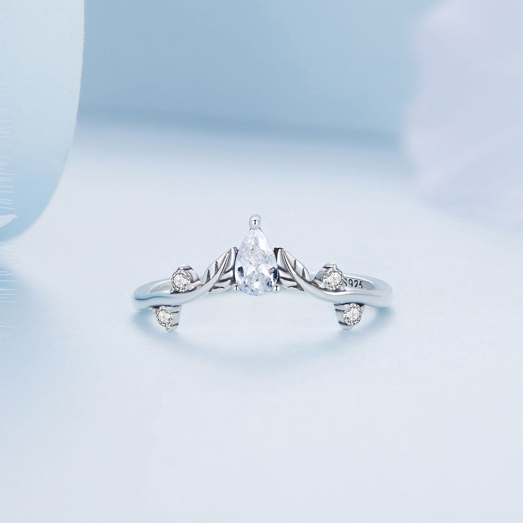 925 Sterling Silver Oxidized Pavé Setting CZ Ring Size 6 for Women