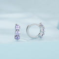 925 Sterling Silver Earrings with Pavé Setting CZ, 1.2x0.45cm, for Women