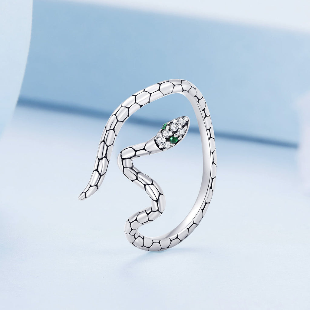 925 Sterling Silver Pave Setting CZ Oxidized Silver Ring for Women