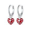 S925 Sterling Silver Enamel Process Pavé Set CZ Earrings