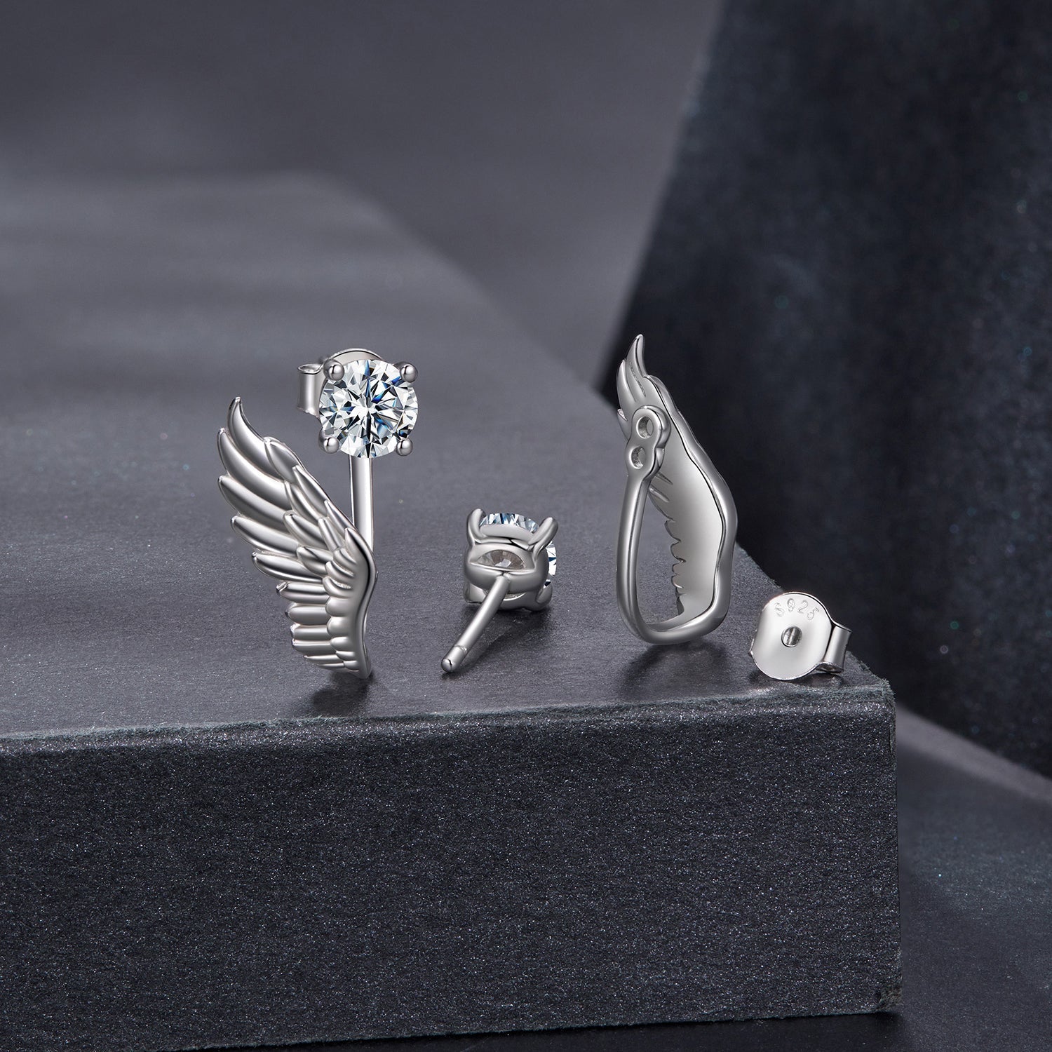 925 Sterling Silver Moissanite 0.50 Carat Earrings for Women