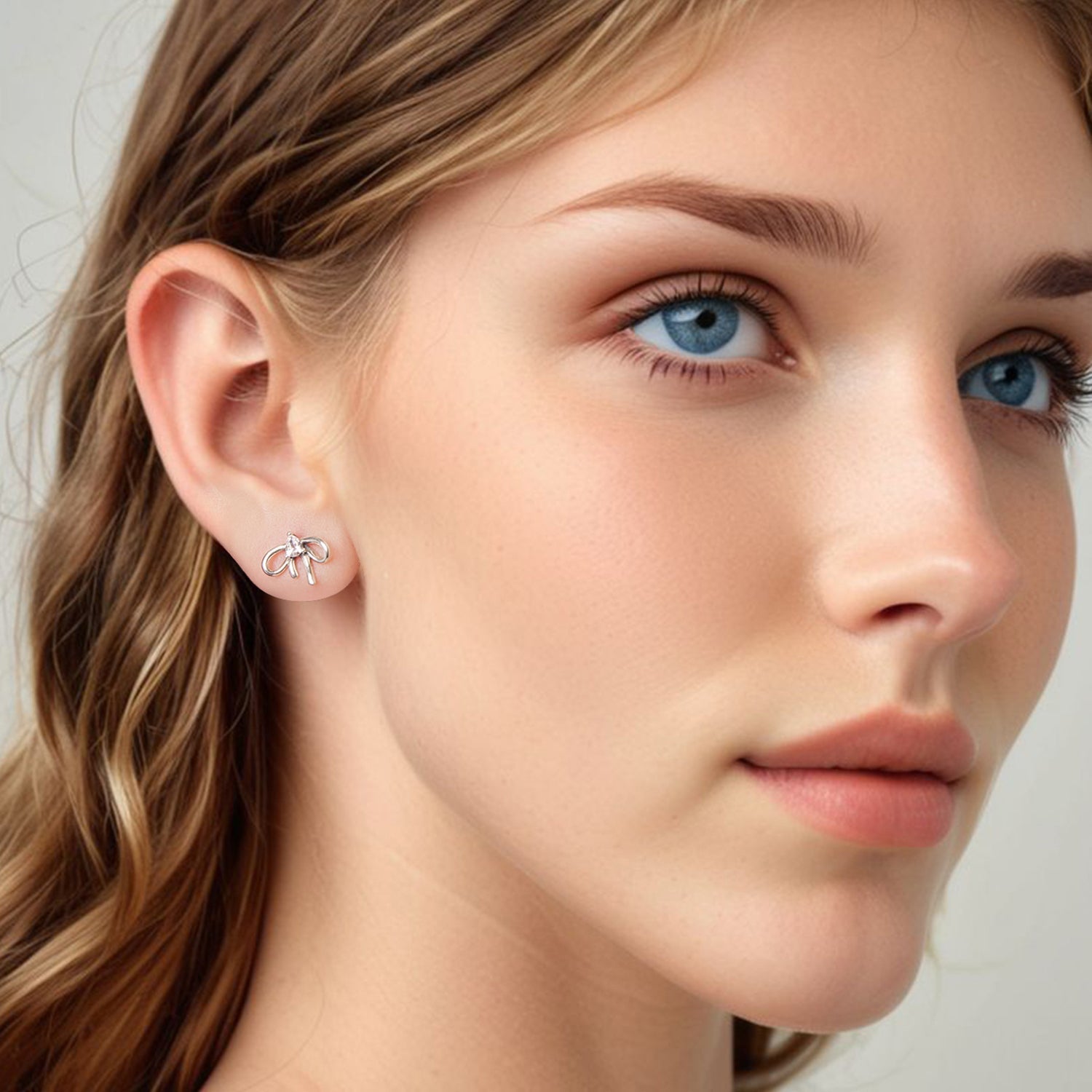 925 Sterling Silver Earrings with Pavé Setting & Oxidized Finish