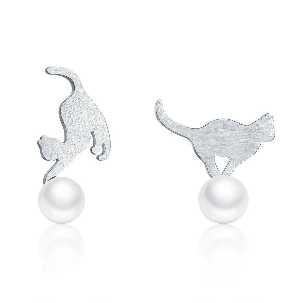 925 Sterling Silver Shell Pearl Earrings for Women