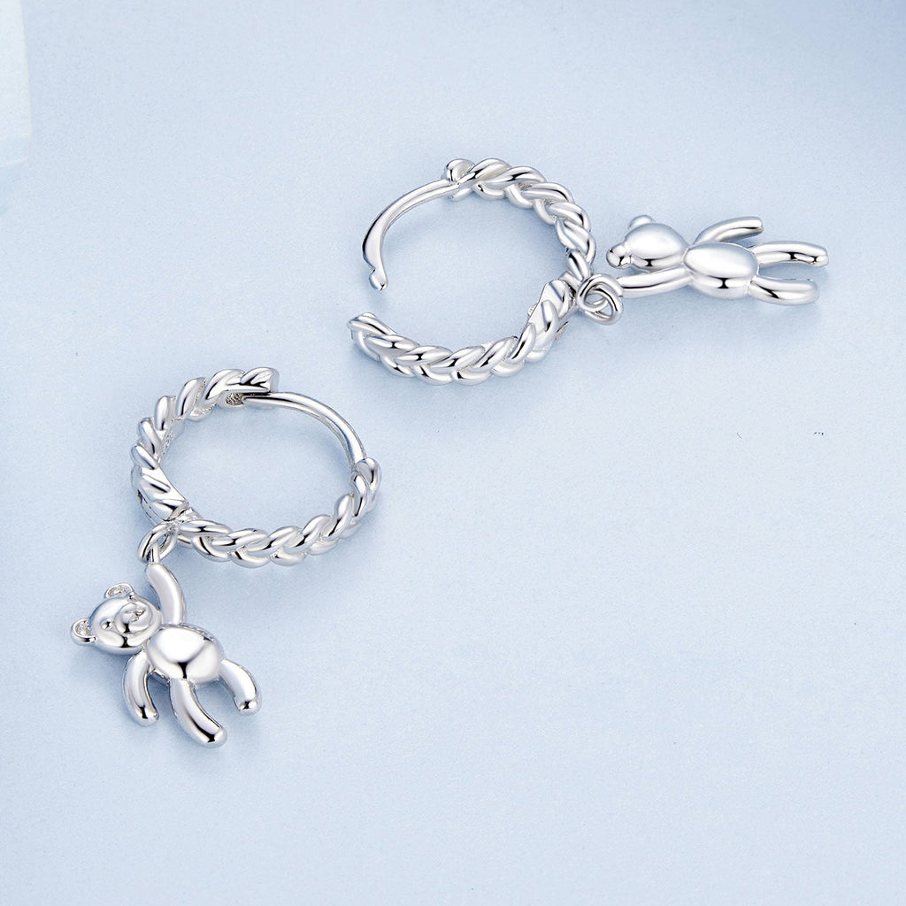925 Sterling Silver Plated Platinum Earrings