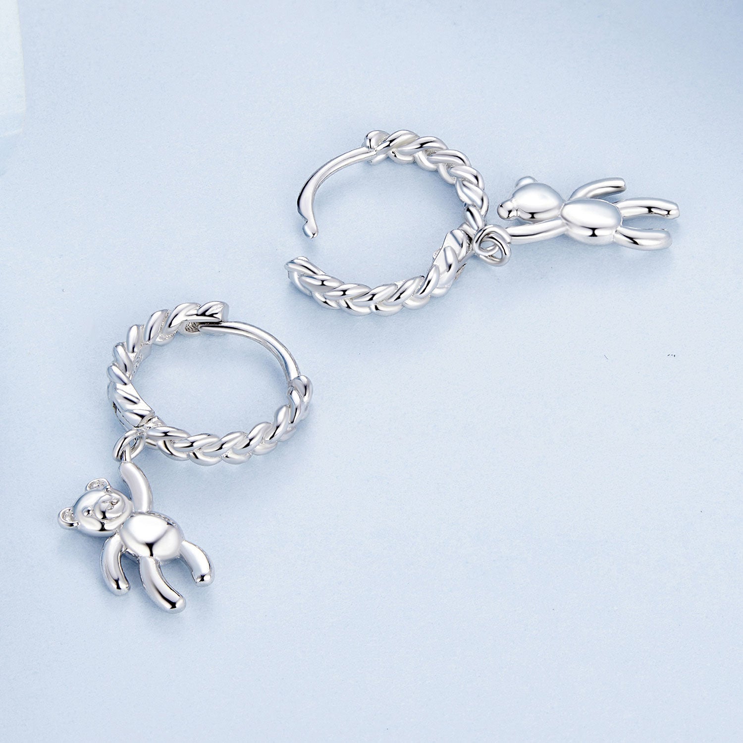 925 Sterling Silver Plated Platinum Earrings