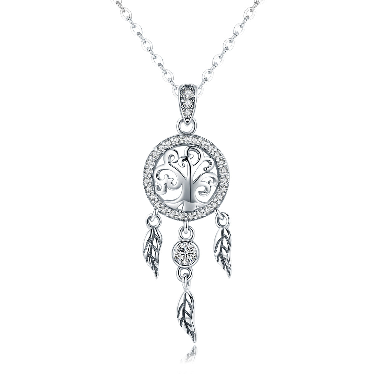 925 Sterling Silver Necklace 36-45cm with Pendant for Women