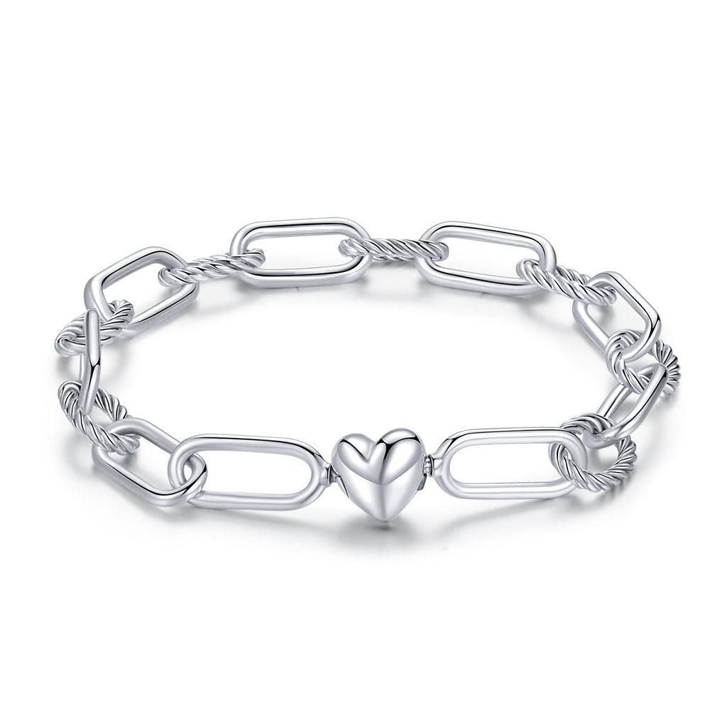 925 Sterling Silver Oxidized Bracelet 17cm for Women