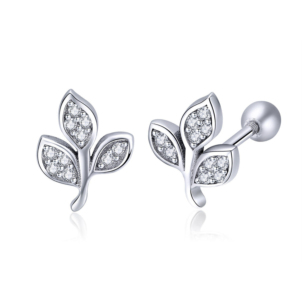 925 Sterling Silver Oxidized Pavé Setting CZ Earrings