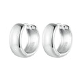 925 Sterling Silver Platinum Plated Earrings 11x5mm for Women