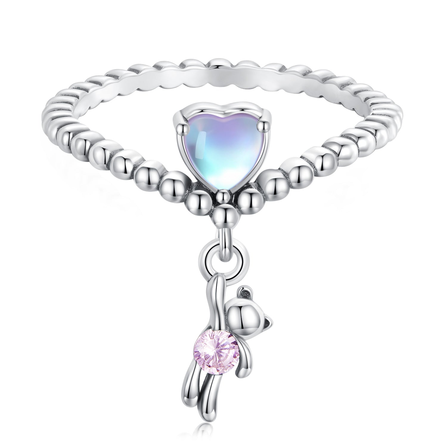 925 Sterling Silver Pavé Setting CZ Ring for Women, Size 7.0