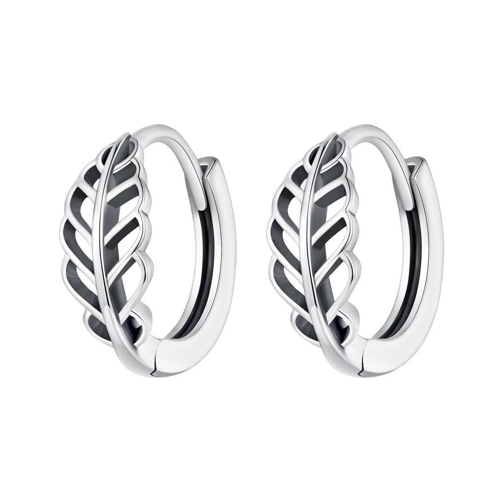 925 Sterling Silver Oxidized Earrings 12*5mm