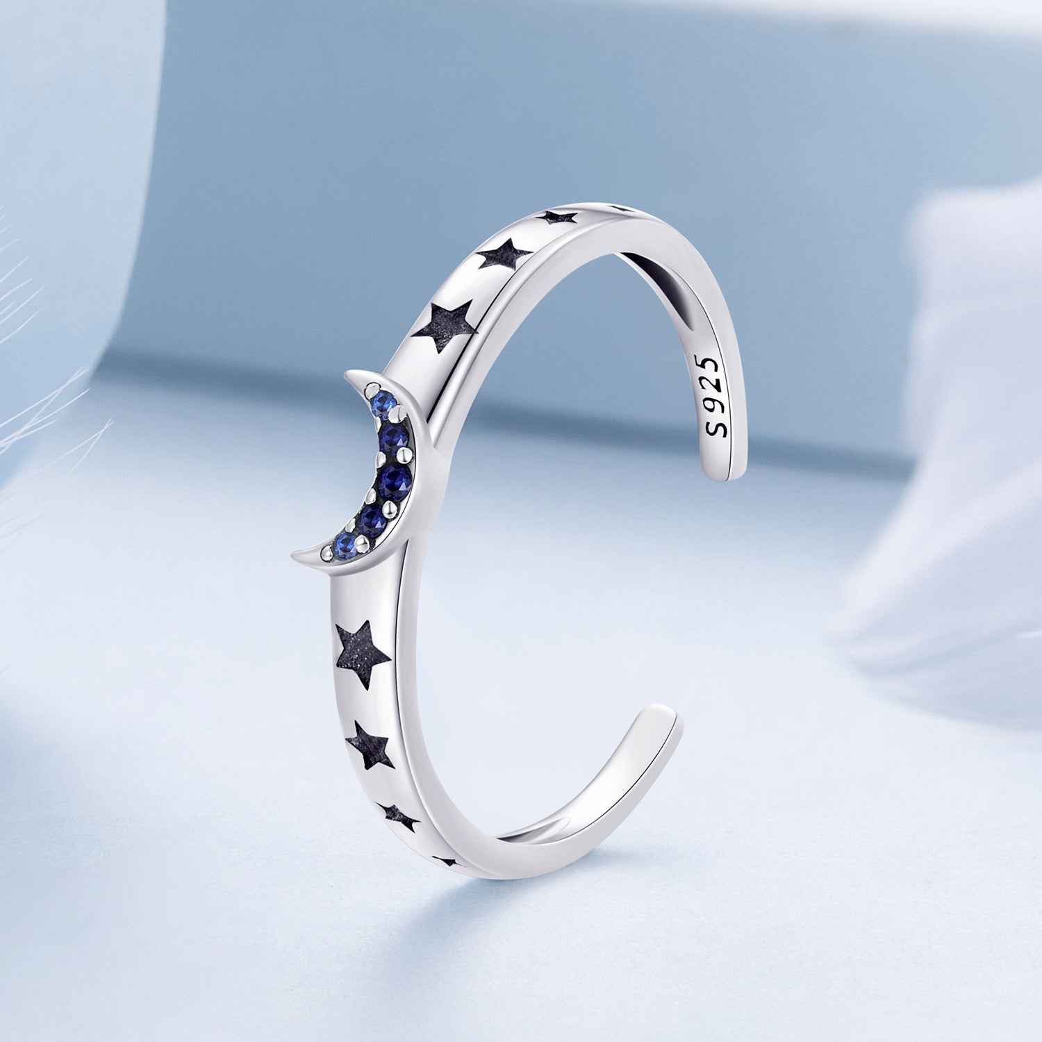 925 Sterling Silver Pavé Setting CZ Oxidized Ring | Size Nan | Style E