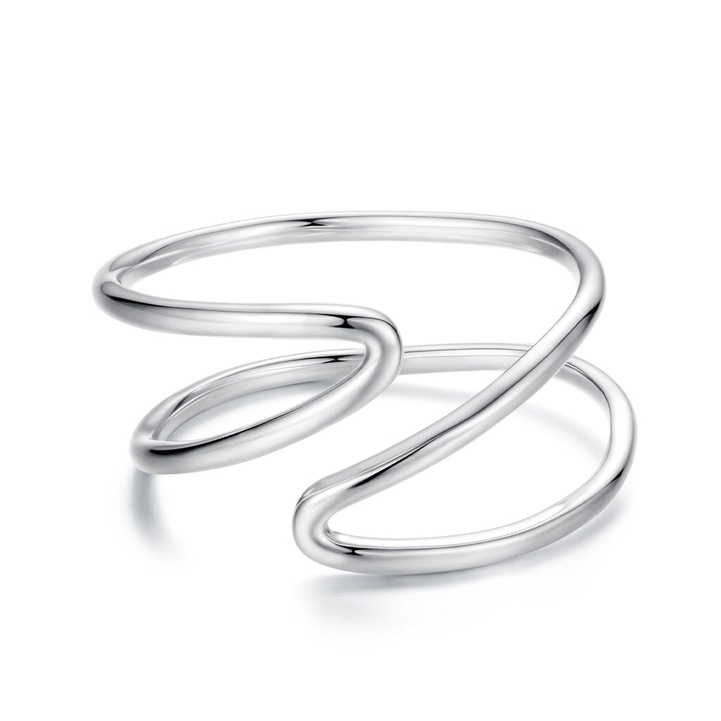 925 Sterling Silver Oxidized Silver 0.12-0.9cm Ring for Unisex