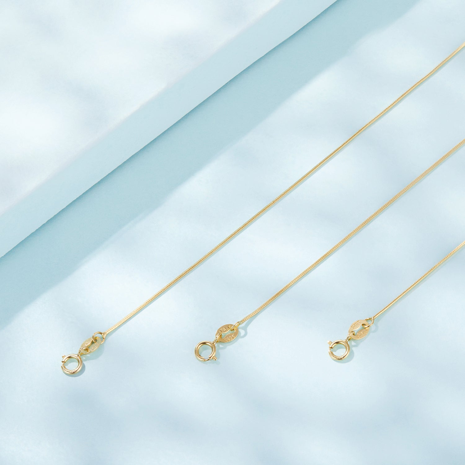 925 Sterling Silver + Plated White Gold 40cm Necklace