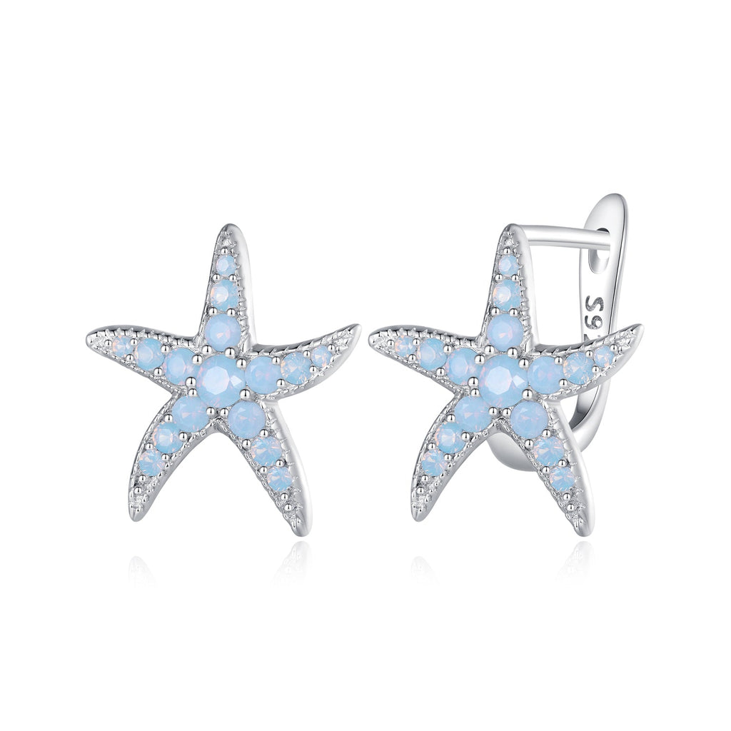 925 Sterling Silver Opal Earrings 15x13mm for Women