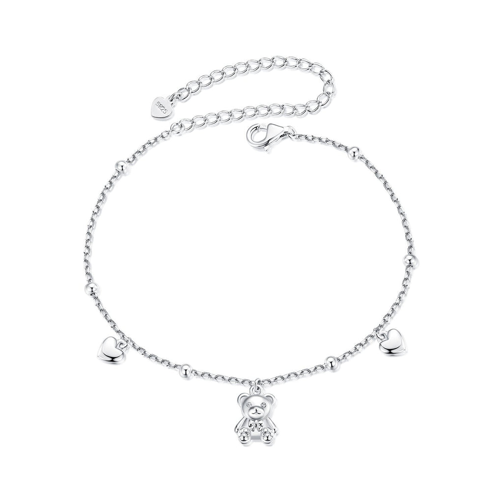 925 Sterling Silver Bracelet with Pavé Setting CZ, 150+60mm Length for Women