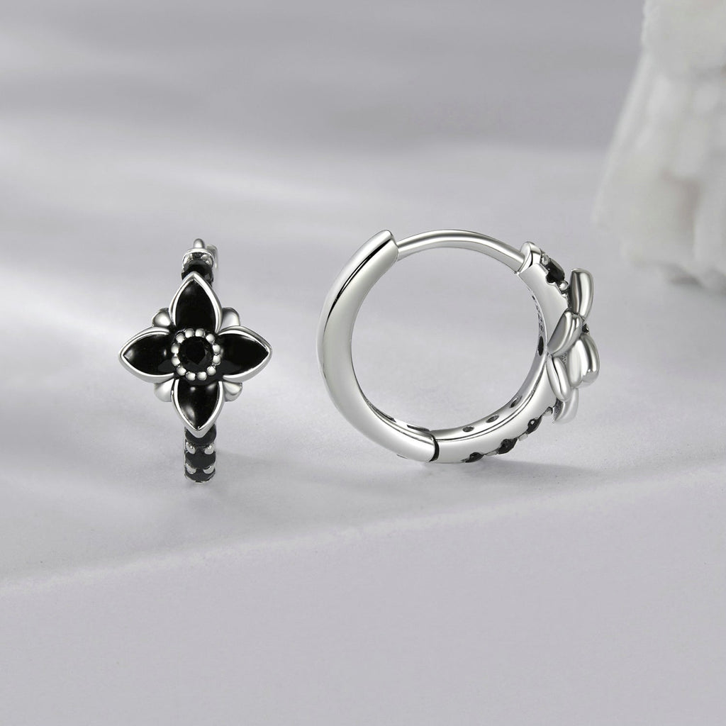 925 Sterling Silver Enamel and CZ Earrings for Women