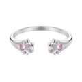 925 Sterling Silver White Gold Plated Pavé Setting CZ Ring