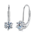 925 Sterling Silver 0.5 Carat Moissanite Earrings for Women