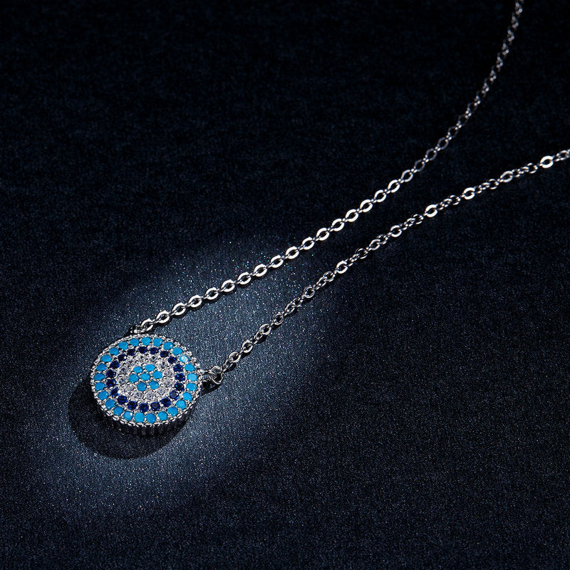 925 Sterling Silver Necklace 40+5cm Pendant 1.2*1.2cm for Women