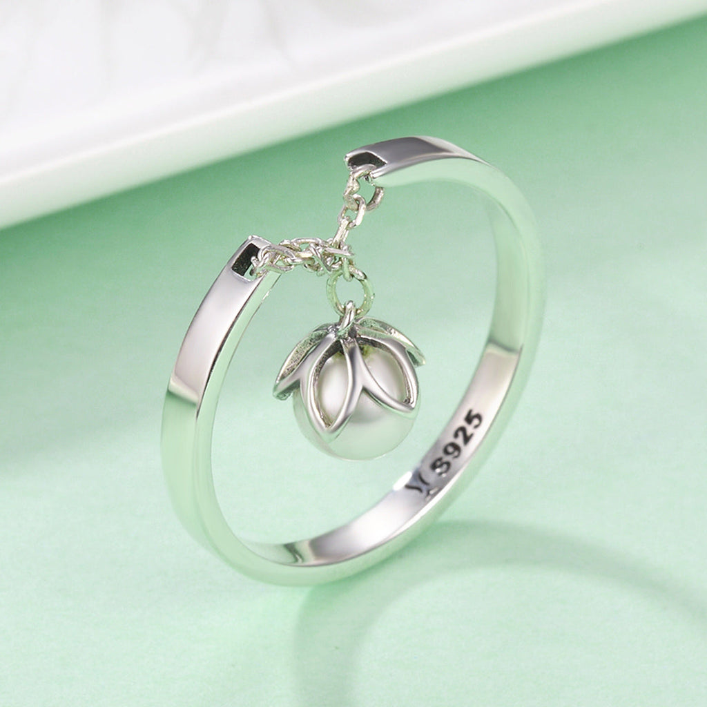 S925 Sterling Silver Ring Width 0.2CM Bead 0.6CM for Women