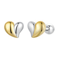 925 Sterling Silver & Plated Gold Earrings for Women - 0.5*0.6cm