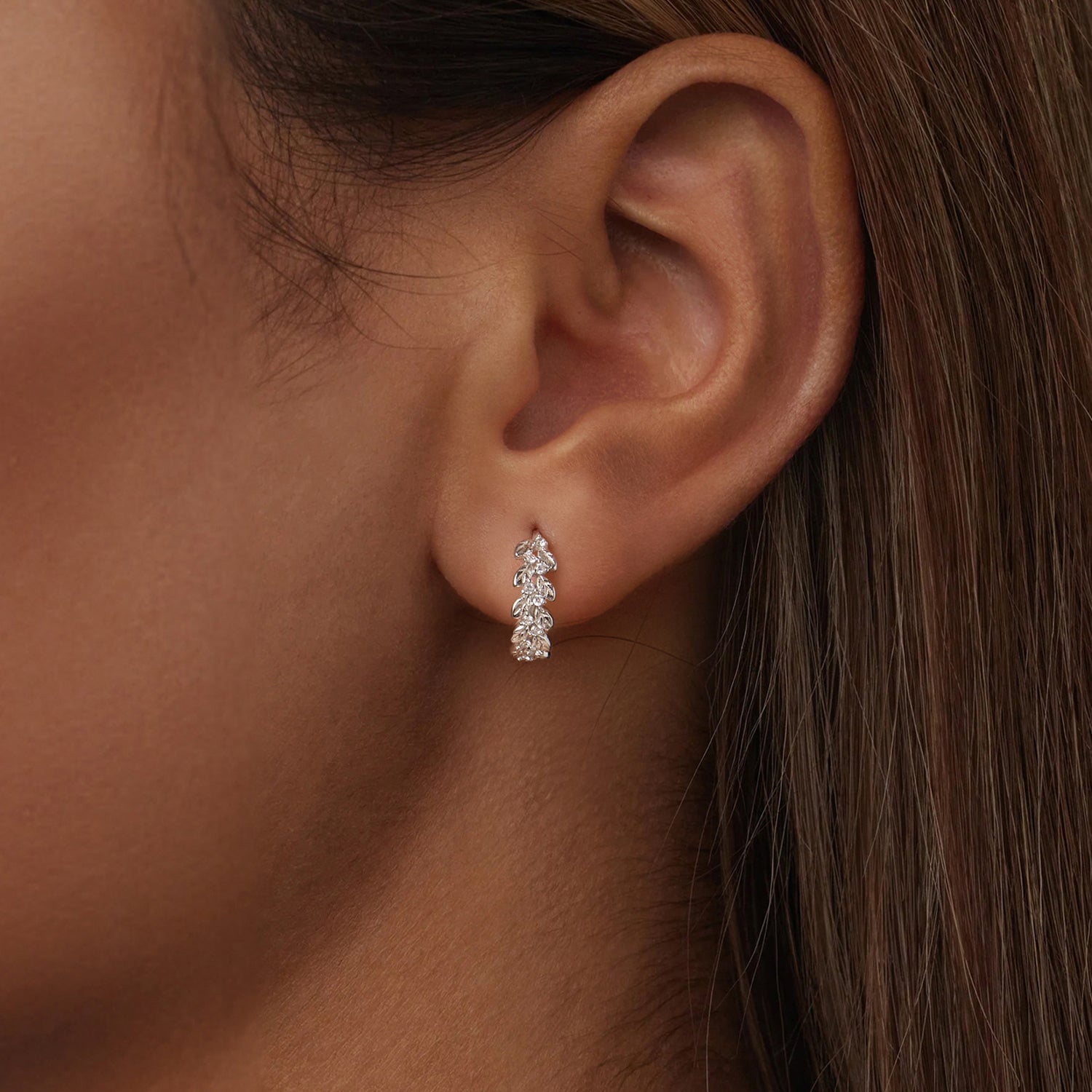 925 Sterling Silver Earrings with Pavé Setting CZ