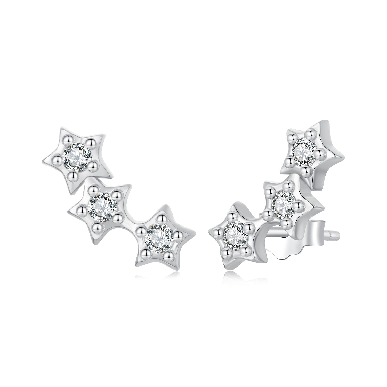 925 Sterling Silver Pavé Setting CZ Earrings for Women