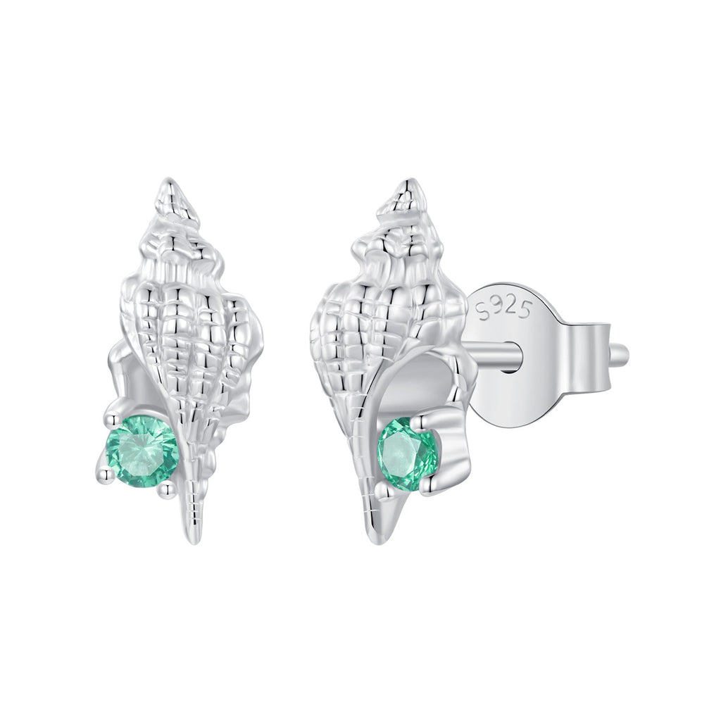 925 Sterling Silver Earrings with Transparent Glass, 5x12mm for Women