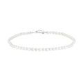 925 Sterling Silver Necklace with Natural Pearl and Platinum Plating, 38+5cm, Women