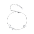 925 Sterling Silver Plated Platinum 150mm+60mm Bracelet for Women