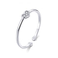 925 Sterling Silver Plated Platinum Pavé Setting CZ Ring