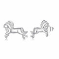 925 Sterling Silver Earrings 0.9*1.3cm with White Gold Plating for Women