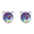 S925 Sterling Silver Resin Oxidized Silver Earrings
