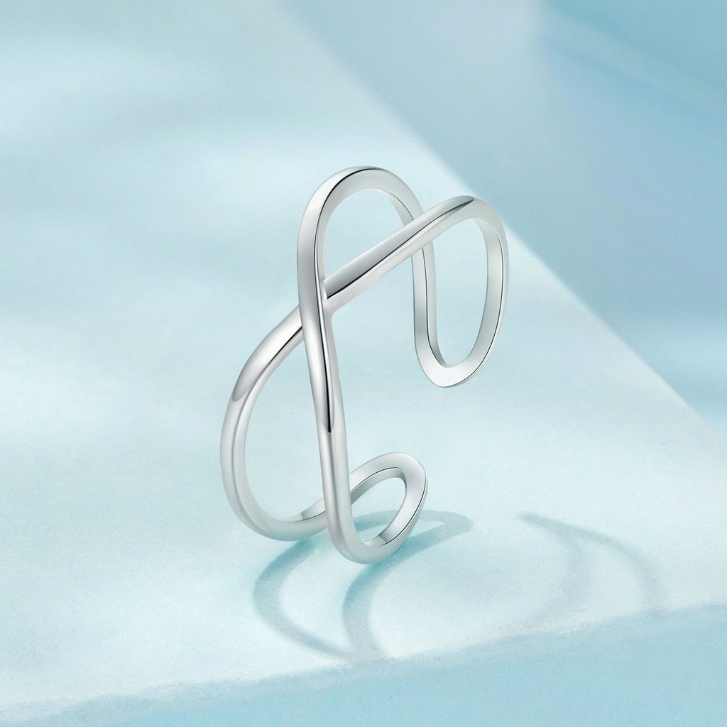 925 Sterling Silver Oxidized 0.7cm Ring for Women