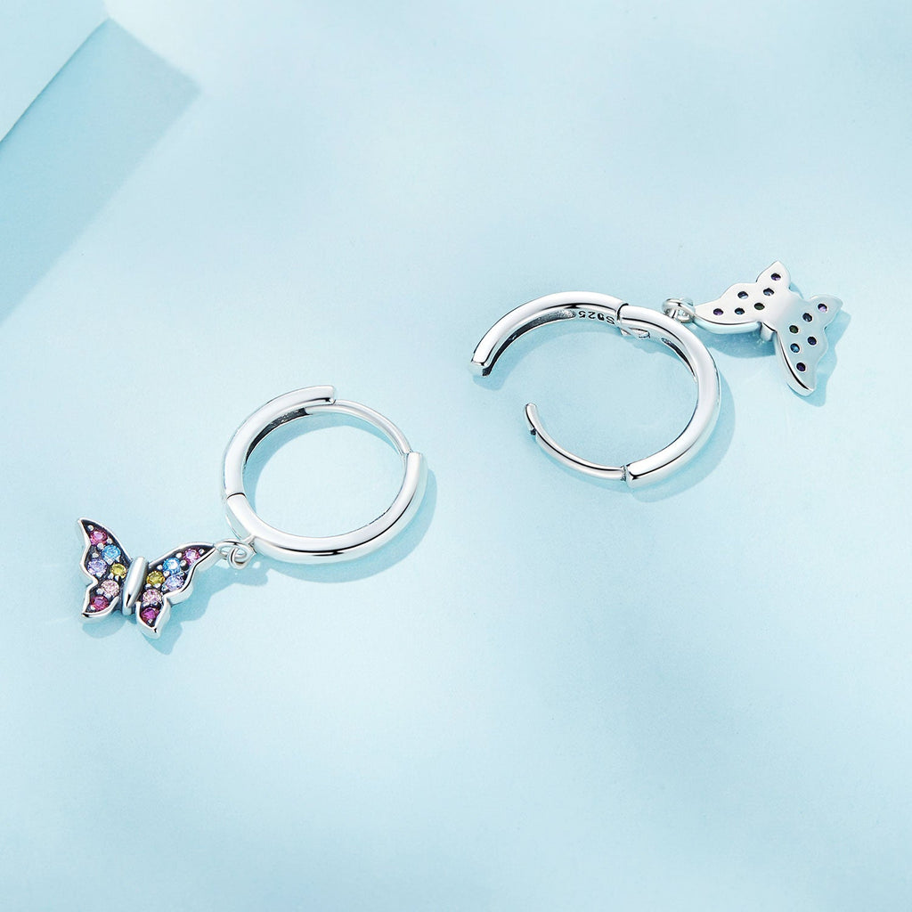 925 Sterling Silver Earrings with Pavé Setting CZ, 2.3*0.95cm, for Women