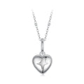 925 Sterling Silver Plated White Gold Necklace 40+5cm with 1.8*1.0cm Pendant for Women