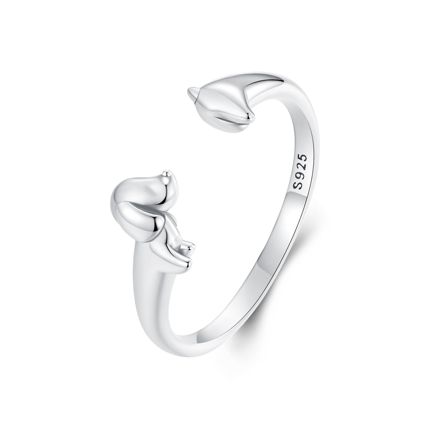 925 Sterling Silver Oxidized 1.8mm Width Elegant Style E Ring