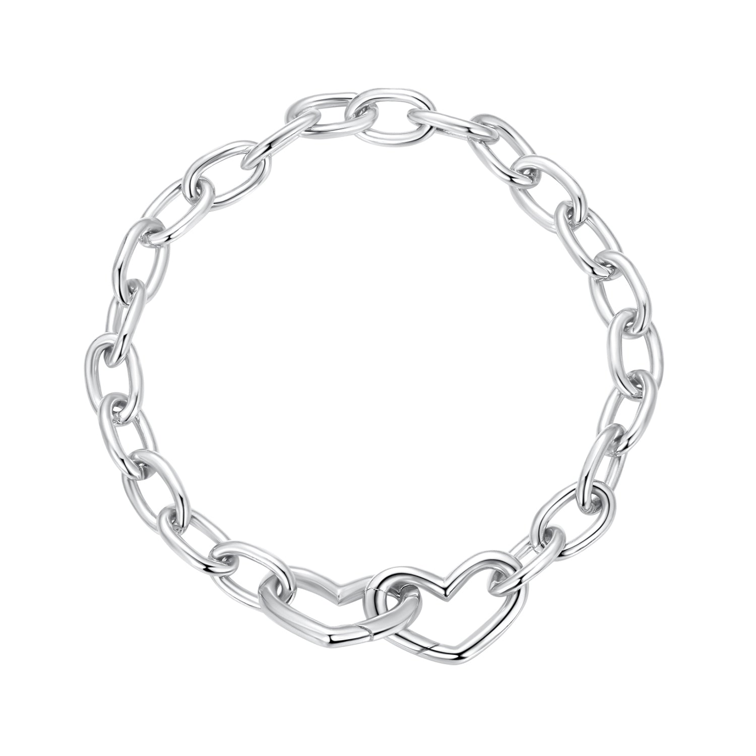 925 Sterling Silver Plated White Gold 19.0 cm Bracelet
