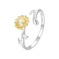 925 Sterling Silver Transparent Glass Ring 1.7mm for Women