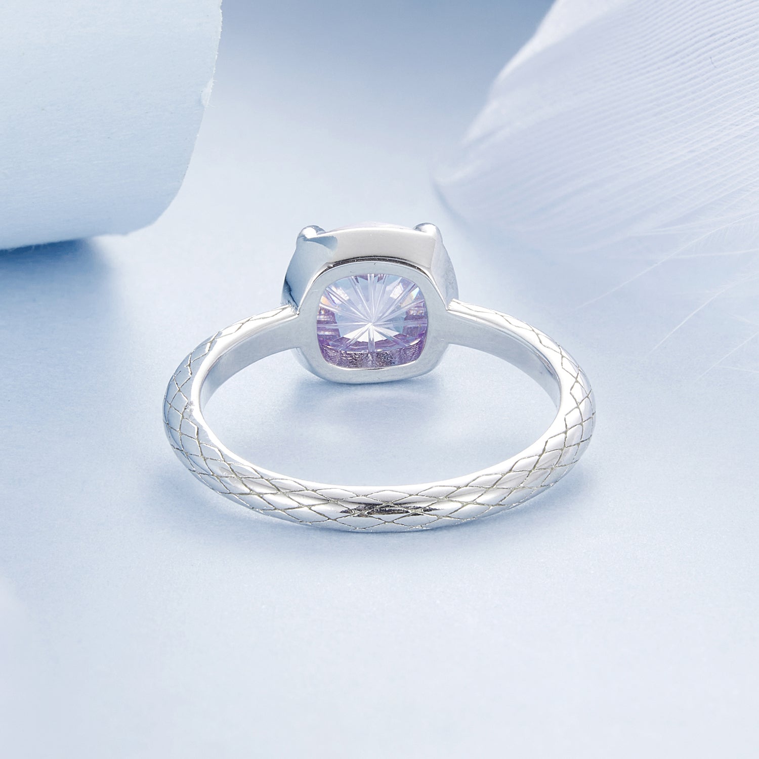 925 Sterling Silver Ring with Pavé Setting CZ, Size 6.0