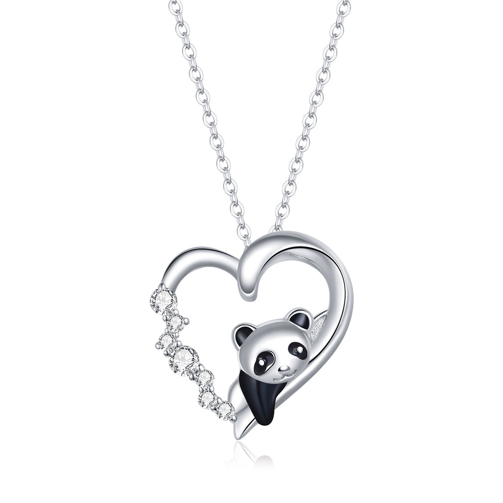 S925 Sterling Silver Adjustable Necklace with CZ and Enamel Pendant